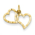 thumbnail image 1 of Charme Double Cœur en Or Jaune 14K, 1 of 2