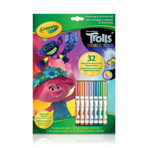 Crayola Colouring & Activity Book, Trolls World Tour