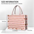 thumbnail image 3 of Large Capacity Tote Bag,Red Strawberry Plants Fruit Pink Pattern Handbag Fashion Luxury Tote Bag,15.7"x13"x 5.1" Inches,Laptop Compatible, 3 of 6