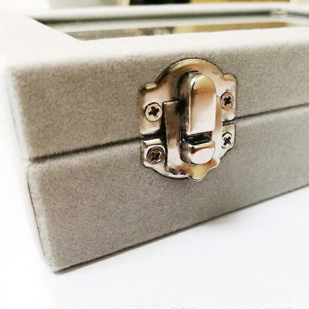 Jewelry Organizer Box With Clear Lid, Velvet Protection Jewelry Storage Case For Women And Girls, Adjustable Compartment Dividers (1)