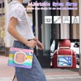 thumbnail image 2 of For iPad Air 11 inch M3 2025/M2 2024 Case, 360 Rotatable Handle Stand, Shoulder Strap, Drop-Proof Design, Colourful Pink, 2 of 7