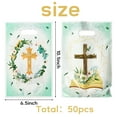 thumbnail image 2 of Grobro7 50 Pack Christian Goodies Bag with Handle for Easter Baptism,Waterproof Party Gift Bags, 6.5x10 Inch, 2 of 6
