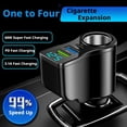 thumbnail image 2 of Car Cigarette Lighter Splitter with 4 Ports & Voltage Display, Fast Charge 4 Devices Simultaneously, Power GPS, Vacuums, and Portable Fridges, 2 of 8