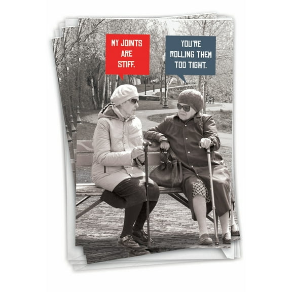 NobleWorks Pack of 3 Funny Birthday Greeting Cards with Envelopes (1 Design, 3 Each) Unlit Stiff Joints C10246BDG-C3x1