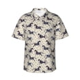 thumbnail image 1 of Balery Horse Camisas hawaianas de manga corta para hombre, camisas playeras de corte holgado, camisas de vacaciones con botones,3X-Large, 1 of 7