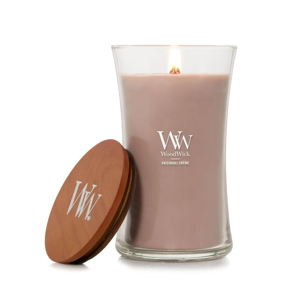 Crema aromática de pachulí Candle WoodWick, tamaño grande, 620 ml, 120 h