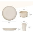 thumbnail image 2 of Stephan Roberts Wheat Straw Dinnerware Set Unbreakable Microwave Safe Plates, Bowls, and Cups Set of 12 Cream, 2 of 9