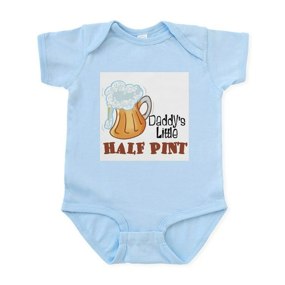 CafePress - Dadhalfpint Body Suit - Baby Light Bodysuit, Size Newborn - 24 Months