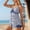Swimwear-891White, variant on Xdegoge Tankini Swimsuits for Women with Shorts Two Piece V-Neck Tie Knot Front Printed Flowy Bathing Suits Tummy Control Summer Beach Club outfits