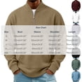 thumbnail image 4 of Frnrwgo Mens Sweater Soft Textured Loose Fit Half Zip Long Sleeve Pullover Casual Fall Winter Top, 4 of 8