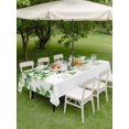 thumbnail image 4 of Outdoor Tablecloth with Umbrella Hole for Patio/Picnic/Party/Camping, Summer Leaves Waterproof Table Cloth Rectangle Table Cover Washable, Green Leaf Country Botanical Pastoral (60"x 84"), 4 of 8