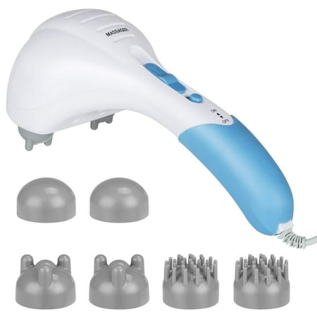 Cotsoco Handheld Back Massager - Double Head Electric Full Body Massager - Deep Tissue Percussion Massage Hammer for Muscles, Head, Neck, Shoulder, Back, Leg, Foot