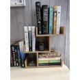 thumbnail image 3 of Display Shelf Set of 2,Desktop Bookshelf,Wood Desktop Bookshelf for Living Room, Bedroom Shelves for Decor 6.30" D x 13.4" W x 14.2" H Natural Oak, 3 of 13