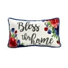 The Pioneer Woman Floral Polyester Country Throw Pillow, Blue,White,Red