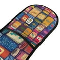 thumbnail image 4 of Yayeee Double Oven Mitt Kitchen Heat Resistant Baking 35" x7" Quilted Glove, Blue Jam, 4 of 6