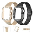 thumbnail image 4 of Correa con Hebilla de Acero Inoxidable y Case con Diamantes para Apple Watch, Compatible con Todas las Series, 4 of 4