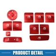 thumbnail image 5 of Unique Bargains Car Master Window Switch Button Cover Trim Decal Sticker for Hyundai Elantra 2021-2022 Red (Set of 11), 5 of 6