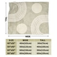 thumbnail image 5 of Bohemian Style Beige Print Throw Blanket, Anti-Pilling Ultra-Soft Micro Fleece Cover Blanket for Bed Sofa, for All Seasons, 80"x60", 5 of 9