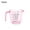 Pink, variant on SPRING PARK 150/300/600ml Measuring Cups , Plastic Measuring Cup of BPA-free with Plug-in Nesting Handle Stackable Design and Multiple Measurement Scales, Clear