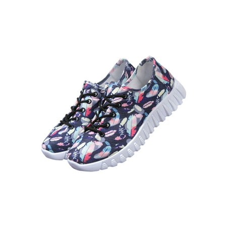 

Gorgeous Floral Laceup Sneakers for Women in Black or Blue Delivering Comfort and Style for Any Occasion Black 8.5