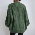 thumbnail image 5 of Womens Oversized Cable Knit Cardigan Sweater Button Front V Neck Long Sleeve Soft Warm Casual Outerwear for Fall Winter Daily Wear Ladies Top, XL, 5 of 6