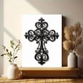 thumbnail image 6 of Qisvanset Ornate Cross Faith Gift Canvas Wall Art 15.75x11.81 Inches, 6 of 8