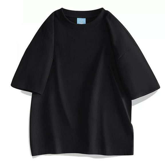 Basic T Shirts for Men Big & Tall Short Sleeve Tees S-4XL Plus Size Casual Pullover Crewneck Slim-Fit Solid Color Loungewear Tshirts Tops