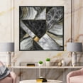 thumbnail image 2 of Touches Of Gold With Marble Granite Agate 36 in x 36 in Framed Painting Canvas Art Print, by Designart, 2 of 5