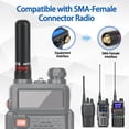 thumbnail image 4 of ABBREE AR-806 + Mini antena de doble banda SMA hembra VHF UHF 10W de alta ganancia para Baofeng UV-5R BF-888S UV-21 PRO UV-32 Radio bidireccional, 4 of 5