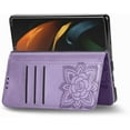 thumbnail image 3 of Wallet Case for Samsung Galaxy Z Fold 4 5G, 3D Butterfly Flower PU Leather with Credit Card Slots Holder Magnetic Closure Folio Phone Cover for Samsung Galaxy Z Fold 4 5G Rhinestone Purple, 3 of 14