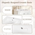 thumbnail image 4 of CQSXDA 18 Inch Bathroom Vanity Set with White Ceramic Sink and Adjustable Shelf, Freestanding in French Style，White, 4 of 11
