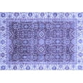 thumbnail image 1 of Ahgly Company Machine Washable Indoor Rectangle Oriental Blue Traditional Area Rugs, 5' x 8', 1 of 4