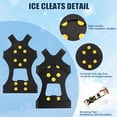 thumbnail image 3 of Crampons de Glace pour Bottes, Crampons de Glace en Caoutchouc avec 10 Crampons Rigides, Crampons Portatifs Antidérapants, Poignées de Randonnée pour l'Escalade, la Randonnée, le Jogging en Hiver en Plein Air, L, 3 of 4