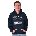 thumbnail image 5 of Man Behind The Bump Baby Announcement Hoodie Hooded Sweatshirt Men Brisco Brands M, 5 of 6