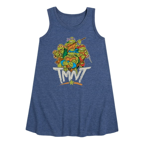 Teenage Mutant Ninja Turtles -Rebel Road Group - Toddler & Youth Girls A-line Dress