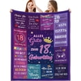 thumbnail image 1 of LHSHID 19th Birthday Girl Gift Blanket Flannel Soft and Comfortable Anti static Bed Sofa Blanket 40x50in, 1 of 6