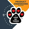 thumbnail image 3 of Magnet Me Up I Love My Yorkie Pawprint Magnet Decal, 5 Inch, Vinyl Automotive Magnet, 3 of 7