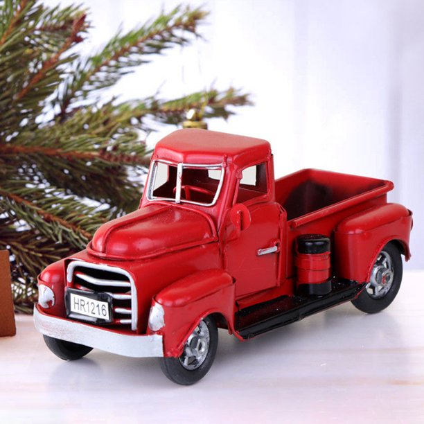 Yesbay Vintage Metal Pickup Truck Vehicle Model Kids Gift Car Toy Home Table Decor Walmart Com Walmart Com