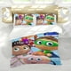 thumbnail image 5 of Super Why Conjunto de sábanas temático, trío de piezas, cómodo y amigable con la piel, diseño único, regalo de decoración para el hogar para familiares, amigos y fans, 90 cm * 190 cm, 5 of 6