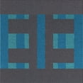 thumbnail image 1 of Ahgly Company Machine Washable Indoor Square Transitional Glacial Blue Ice Blue Area Rugs, 4' Square, 1 of 7