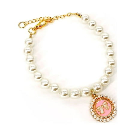 Frogued Pet Necklace Faux Pearl Design High Durability Plastic Dog Cat Jewelry Cute Necklace Collar Wedding Jewelry Pet Supplies