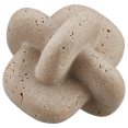 thumbnail image 1 of Bouclair Beige Decorative Speckled Ceramic Knot, 1 of 10