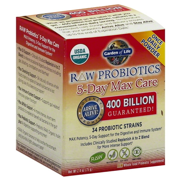 Garden Of Life Raw Probiotics 5 Day Max Care 34 Probiotic