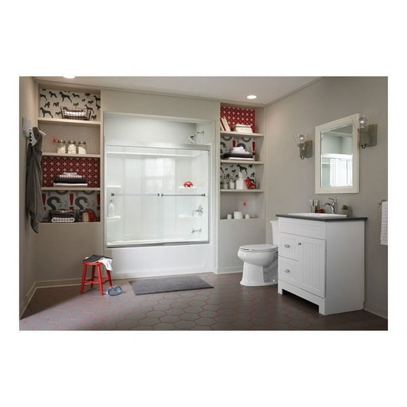 Sterling 71121120 Ensemble 60" X 32-1/8" Vikrell Soaking Bathtub For Alcove Installations