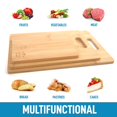 thumbnail image 2 of Zulay Kitchen Planches à Découper en Bois de Bambou, 2 of 6