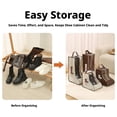thumbnail image 3 of 2 Pack Beige Short Boots Storage Bags, 11 Inch Waterproof Dustproof Non-Woven Travel Shoe Organizer with Handle for Ankle Boots Sneakers – Short Size, 3 of 9