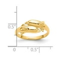 thumbnail image 2 of 2mm 10k Solid Yellow Gold Double Dolphin Ring Size 6.00 Ring for Women - 1.6 Grams, 2 of 2