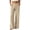 Brown-PANTS, variant on Women's Vertical Striped Wide Leg Jeans Button Fly Multi Pocket Casual Palazzo Pants Red L