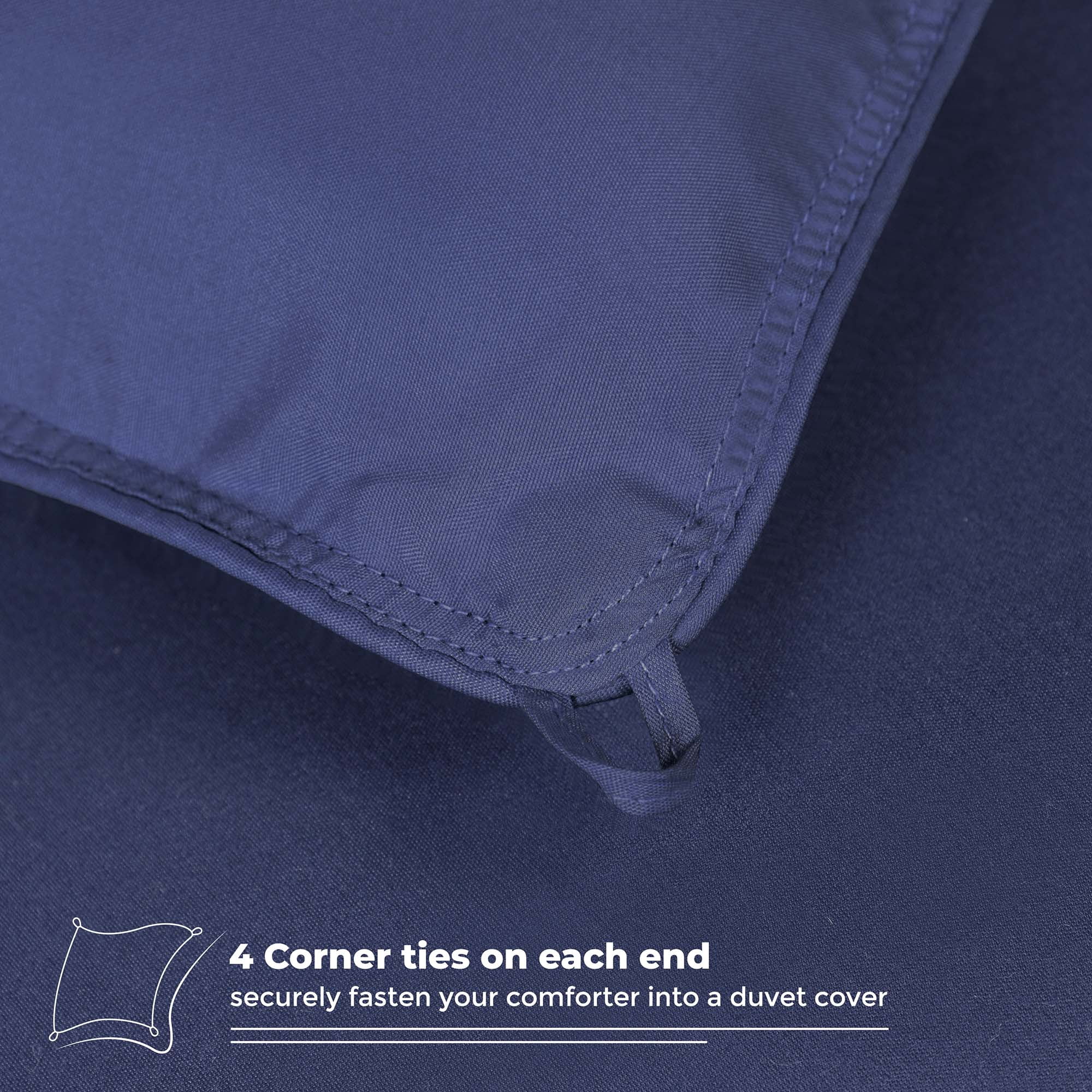 Superior Reversible Down Alternative Comforter, Twin, Navy Blue