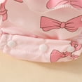 thumbnail image 7 of Baby Girl Rompers Infant Girls Short Sleeve Ruffles Bowknot Prints Romper Cute Bodysuits Dress Newborn Onesies Girl Red, 7 of 7